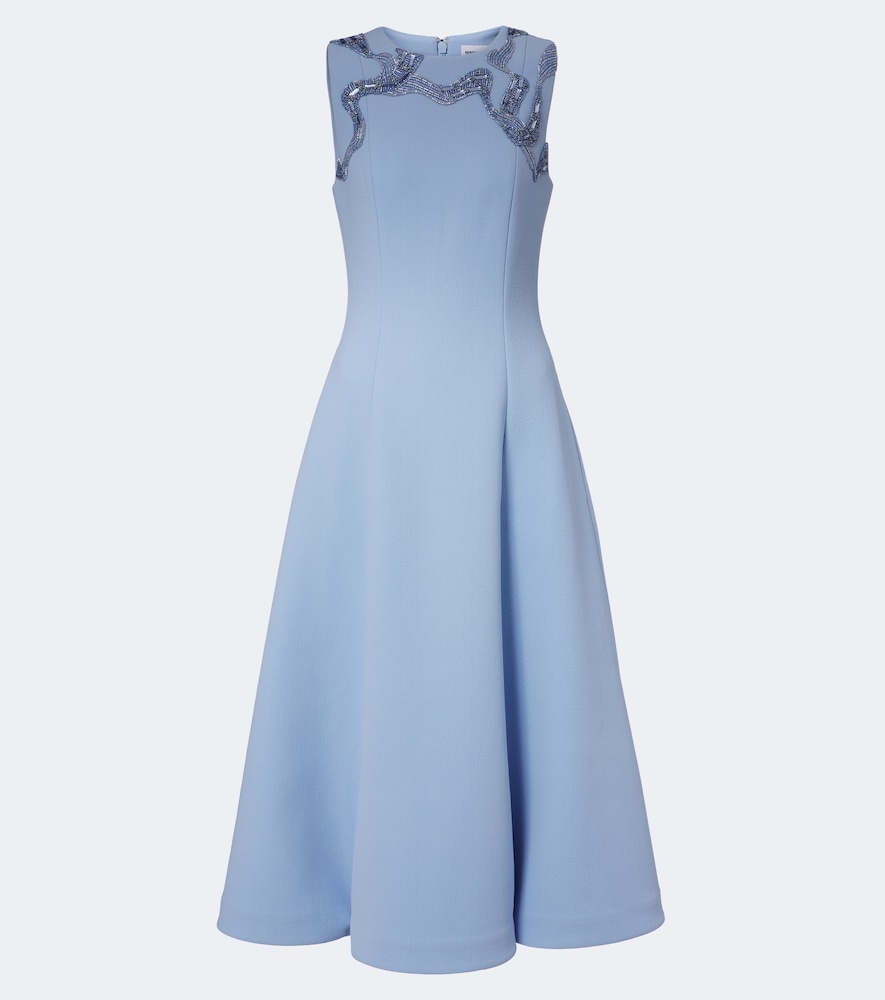 Aylin Embellished Crêpe Midi Dress
