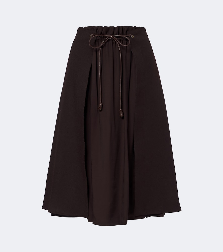 Virgin Wool Gabardine Midi