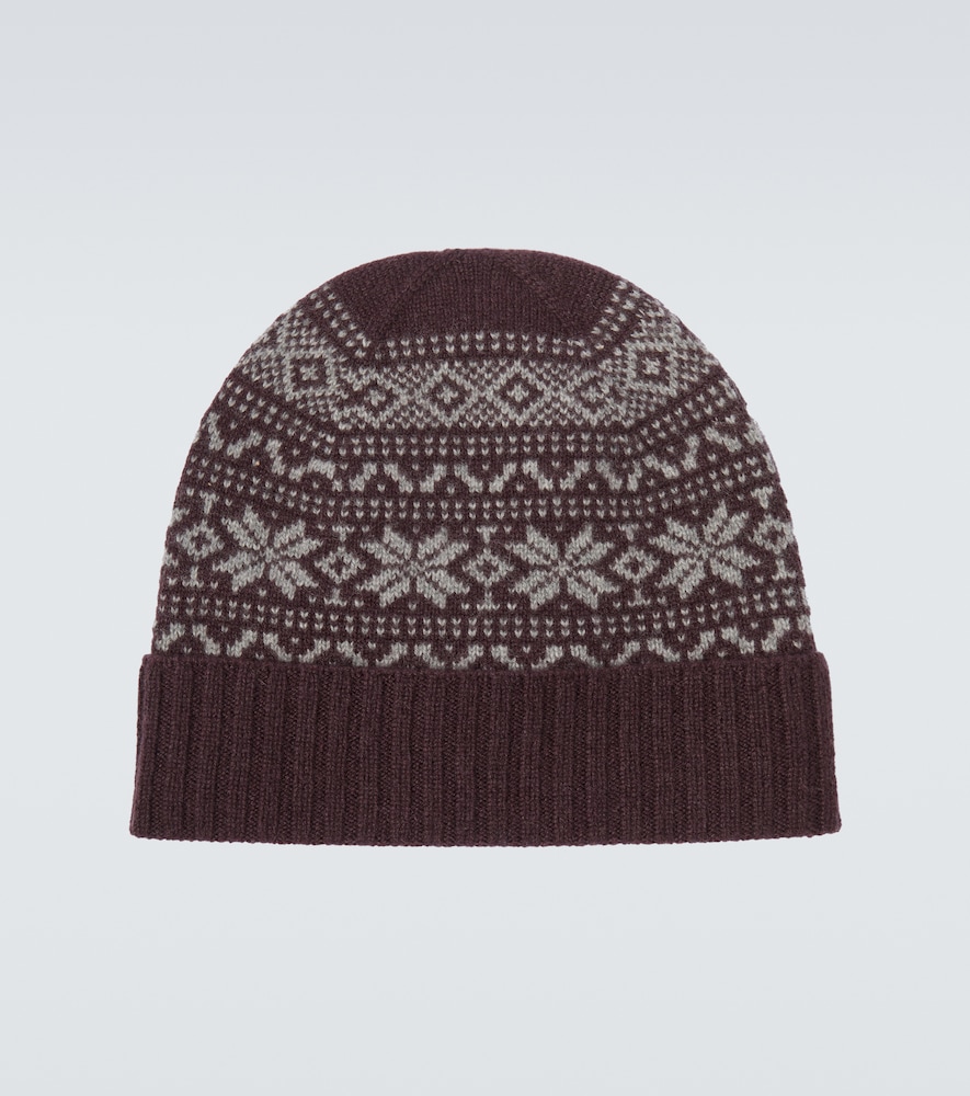 Eleventy Men's Burgundy Fair Isle Intarsia Cashmere Beanie - Mytheresa