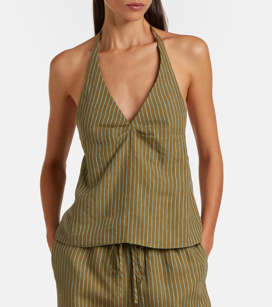 Corso Striped Halterneck Top