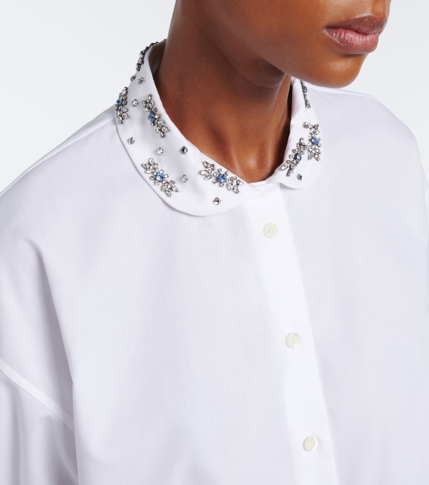 Crystal-Embellished Poplin Shirt