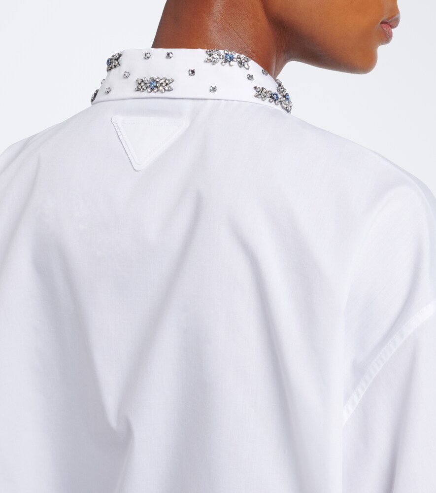 Crystal-Embellished Poplin Shirt