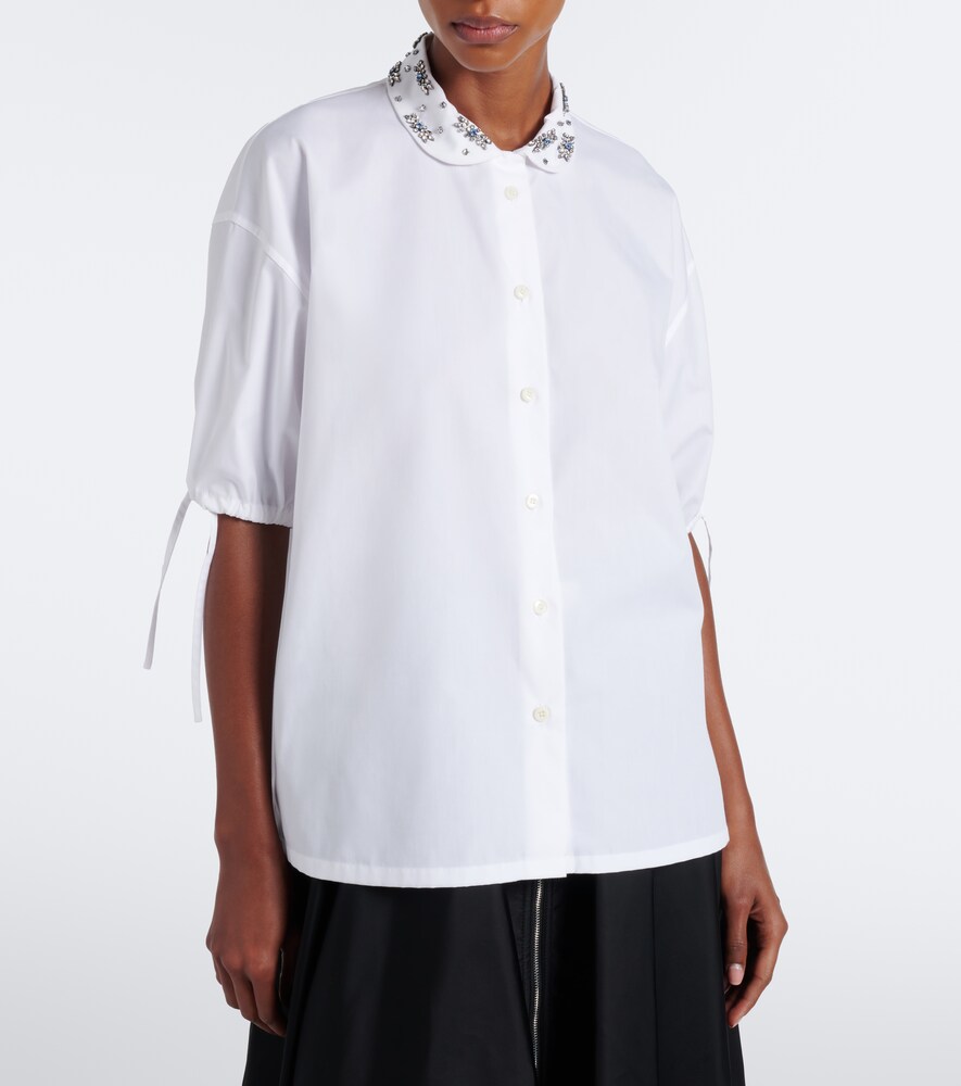 Crystal-Embellished Poplin Shirt