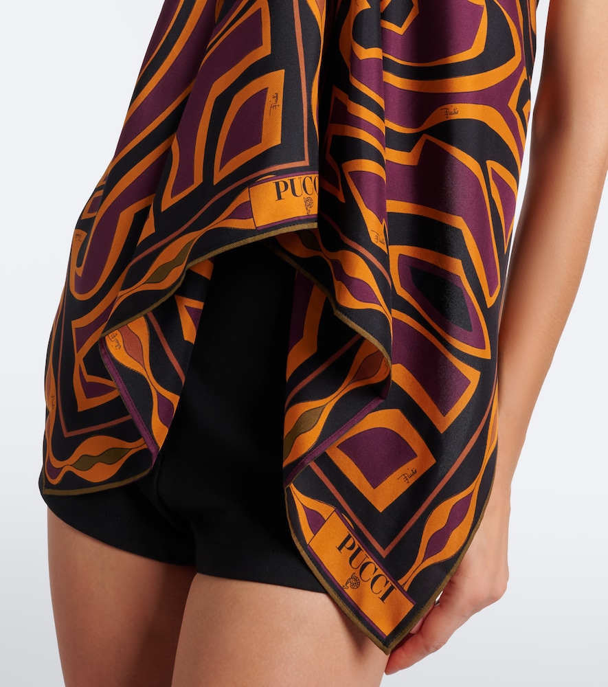 Pucci Labirinto Silk Twill Halterneck Top