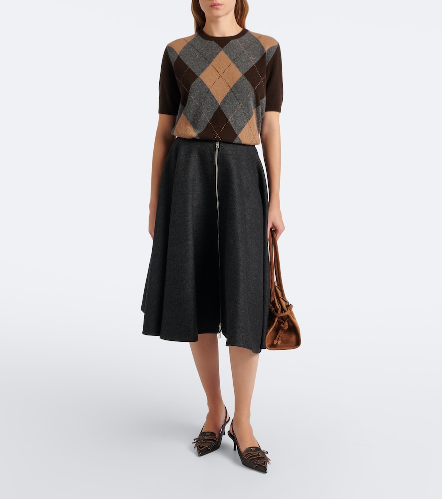Re-Nylon-Trimmed Virgin Midi