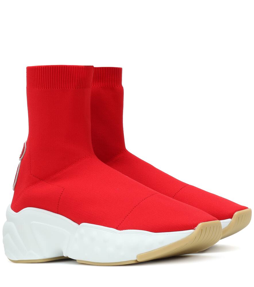 Click to view more detailed imagery on our partner's website Acne Studios Knitted Sock Sneakers In Red