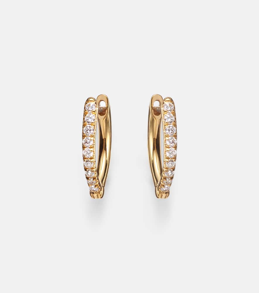 Melissa Kaye Cristina Small 18kt gold earrings with diamonds
