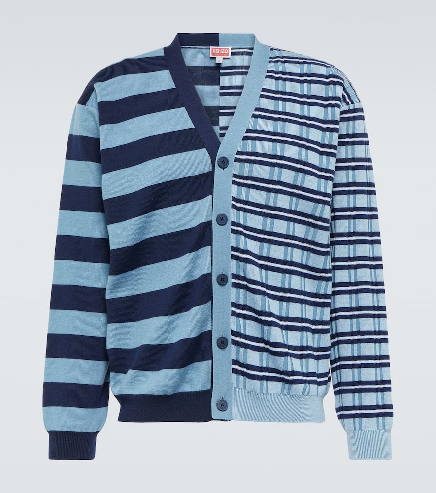 Kenzo Striped wool and cotton cardigan