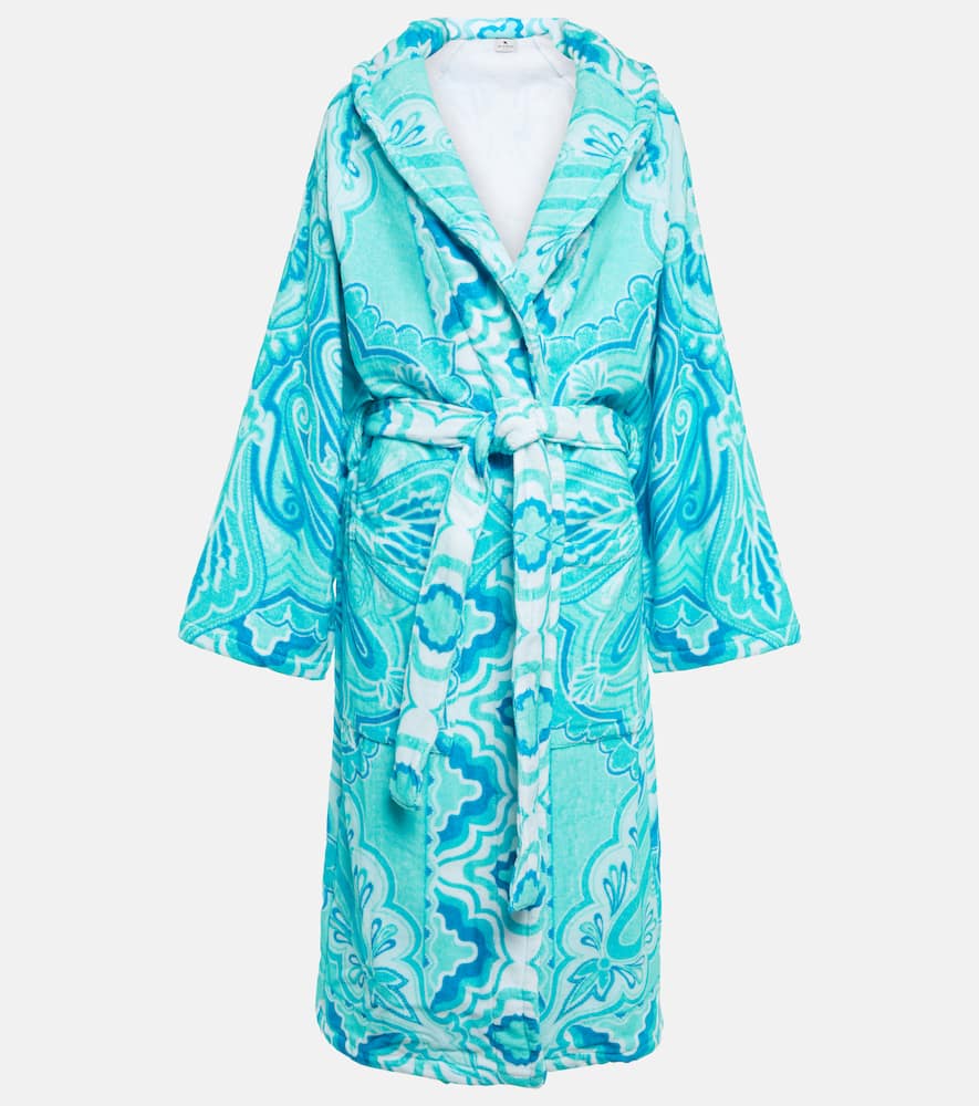 Etro Paisley printed cotton bathrobe