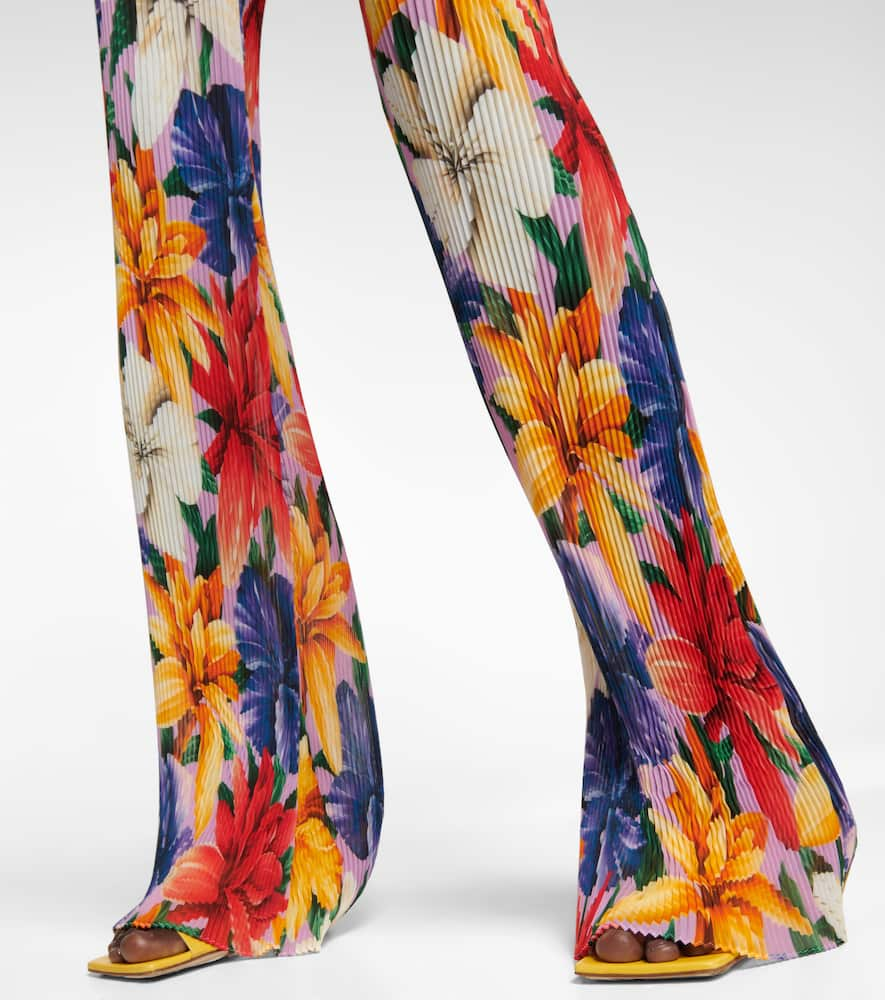 Shop Etro High-rise Straight Floral Pants In 1