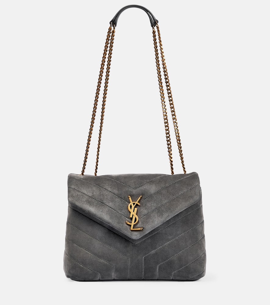 Saint Laurent Loulou Small Suede Shoulder Bag In Storm ModeSens