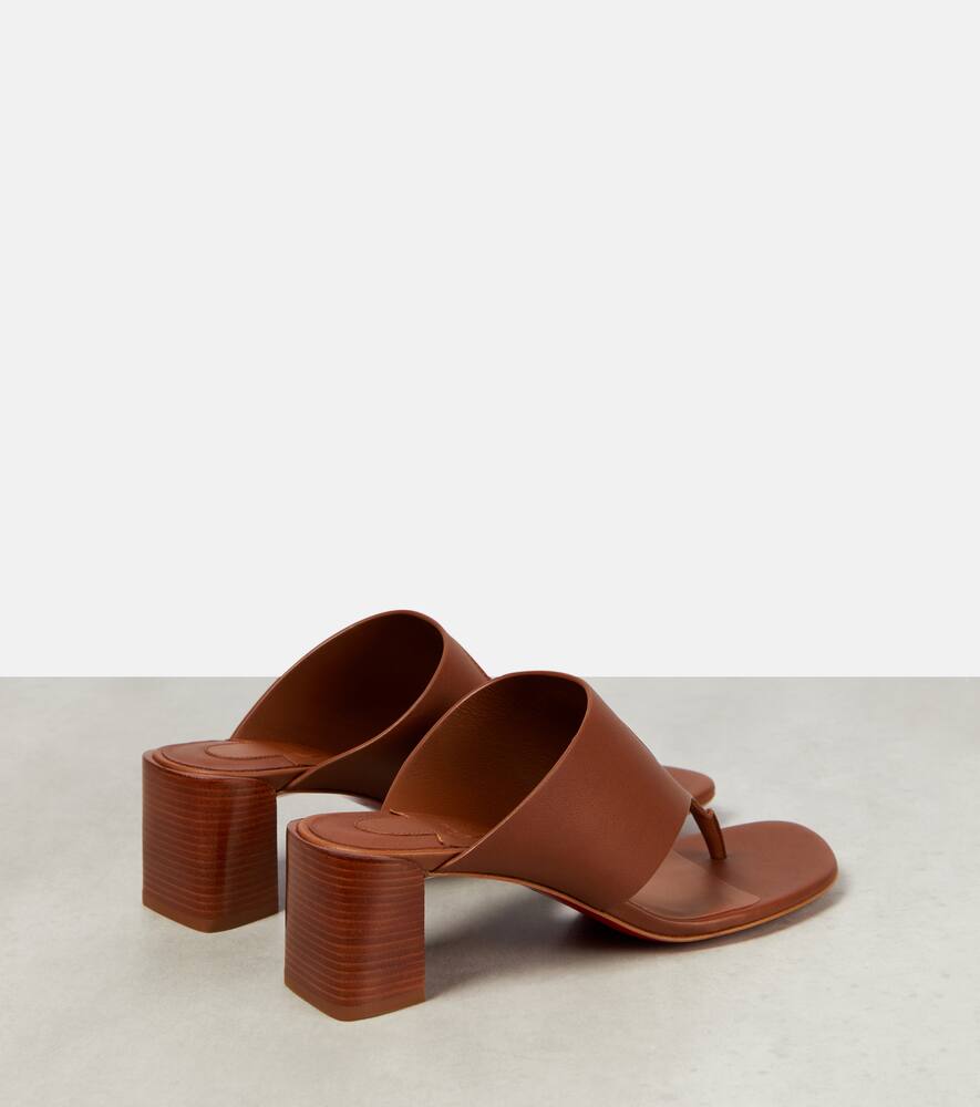 Christian Louboutin Cl Tongamule Leather Sandals In Black
