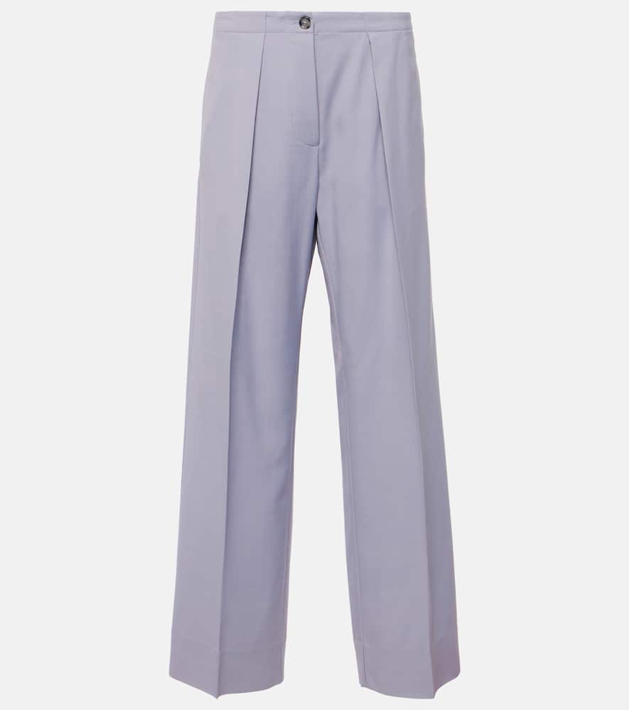 Acne Studios Mid-rise Wide-leg Pants In Purple