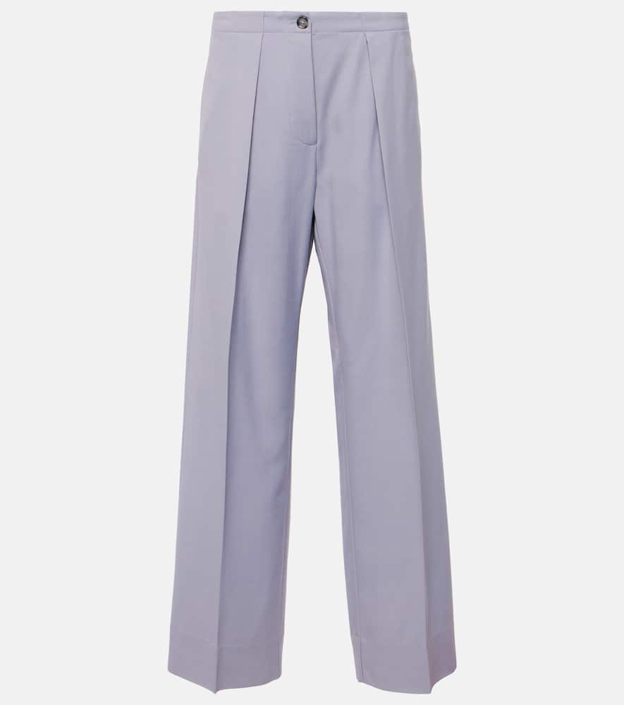 Acne Studios Mid-rise Wide-leg Pants In Lilacs