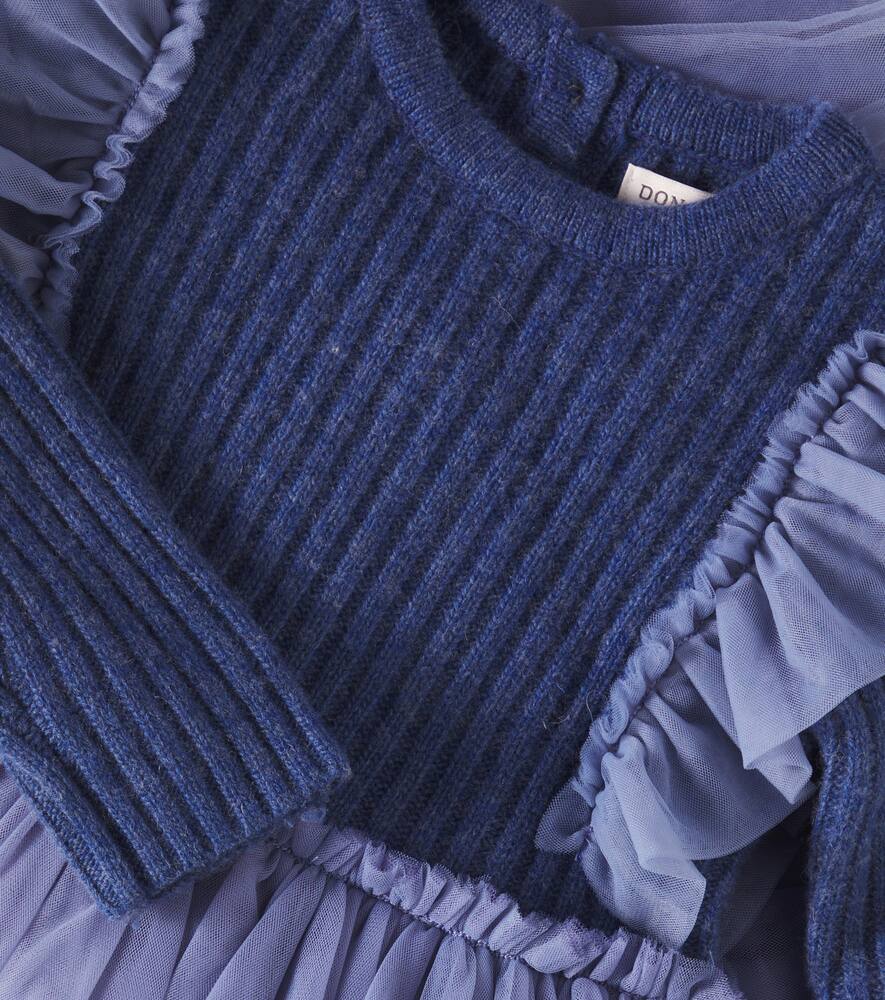 Donsje Bilie Wool-blend Dress In Blau