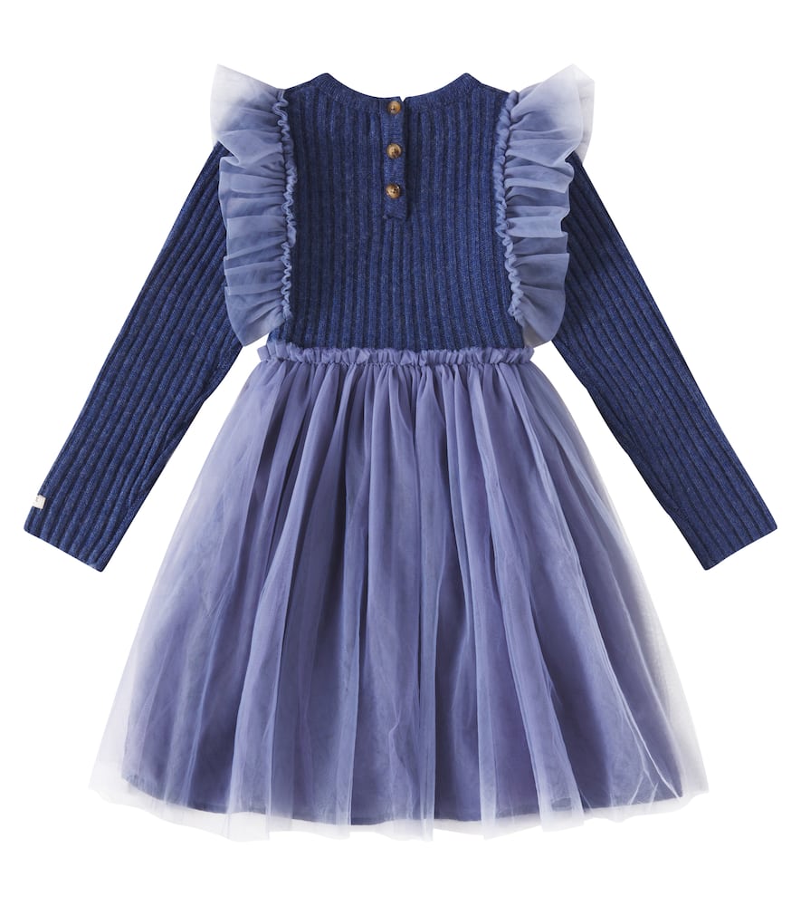 Donsje Bilie Wool-blend Dress In Blau