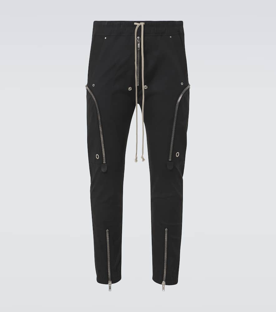Rick Owens Bauhaus-inspired Cargo Pants With Elastic Waistband In Black