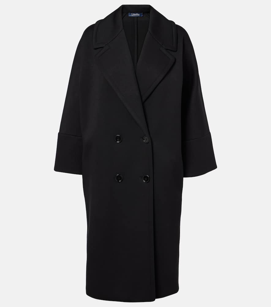 S Max Mara Emma Jersey Coat In Black