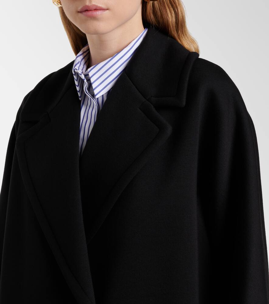 S Max Mara Emma Jersey Coat In Black