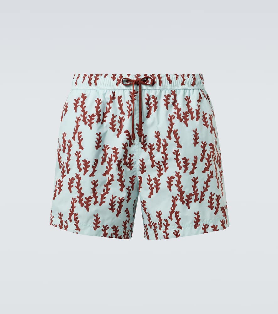 Printed swim trunks