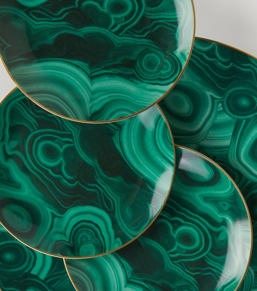  L'objet L'objet Set Malachite Aus Vier Canapé-tellern 
