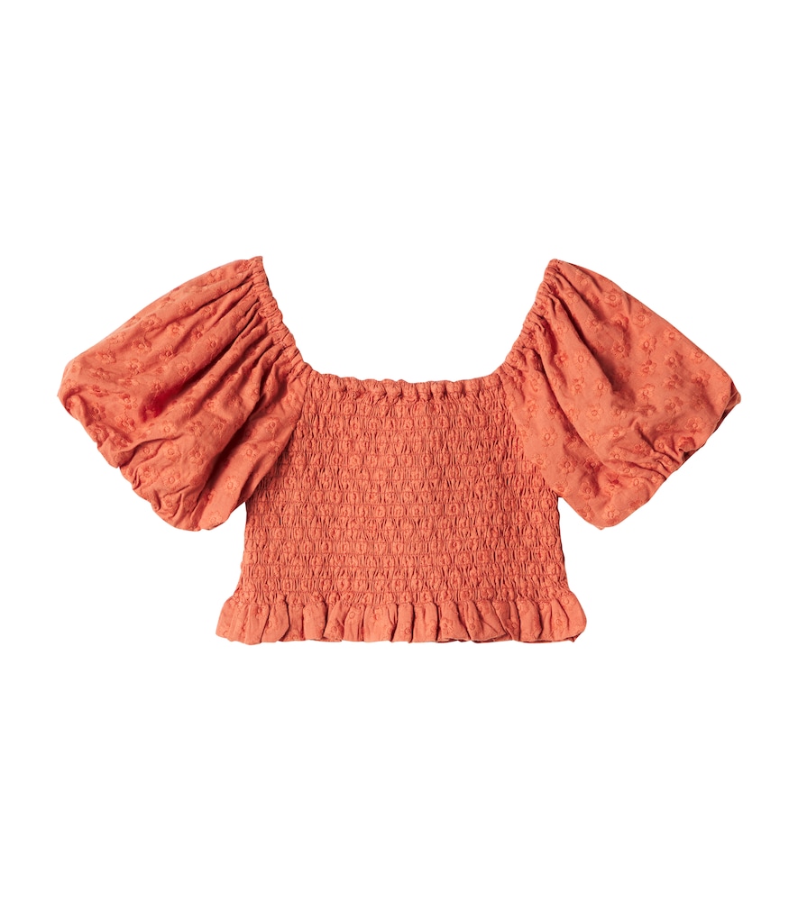  Rylee + Cru Rylee + Cru Besticktes Top Trixie Aus Baumwolle 