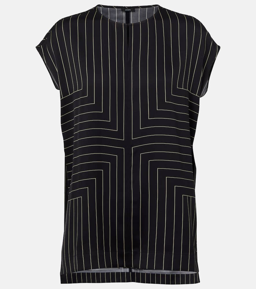 Louison striped silk-blend top