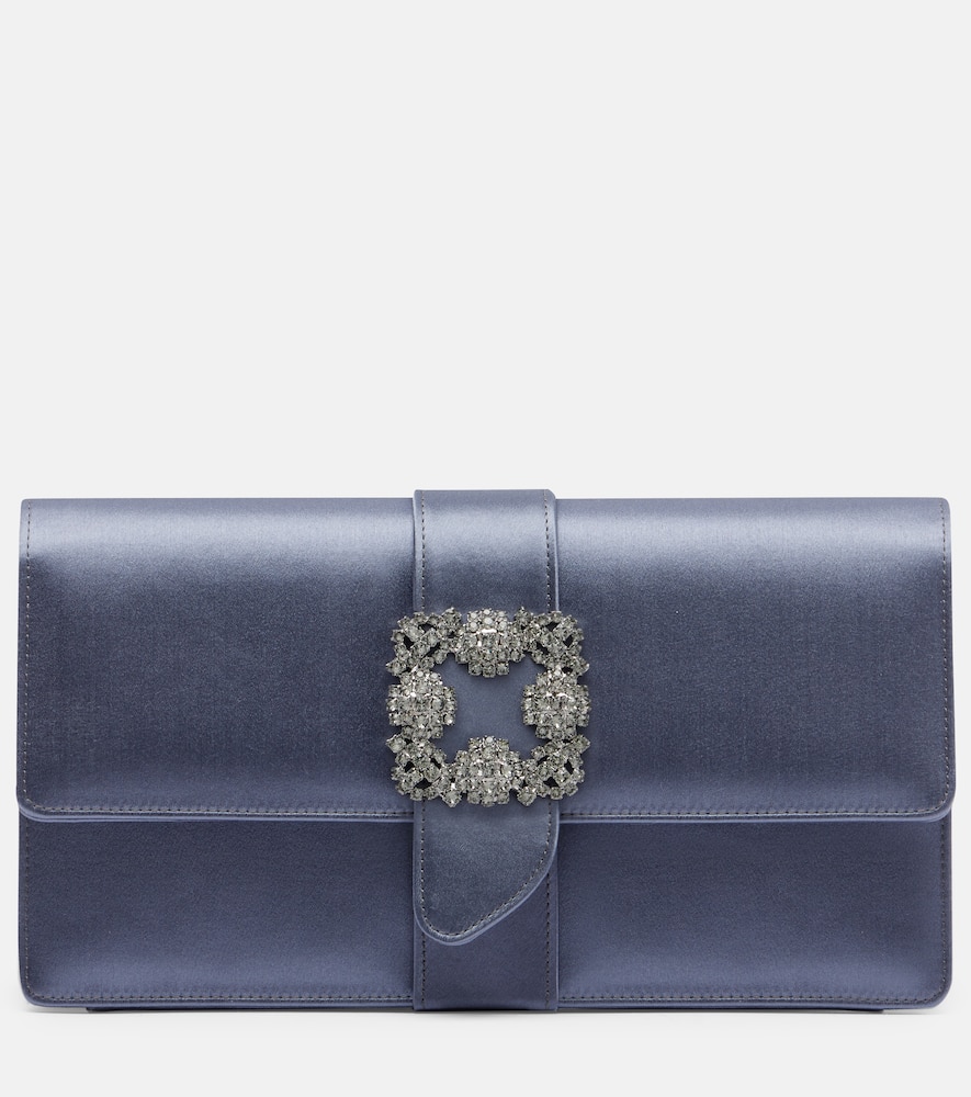 Capri embellished satin clutch