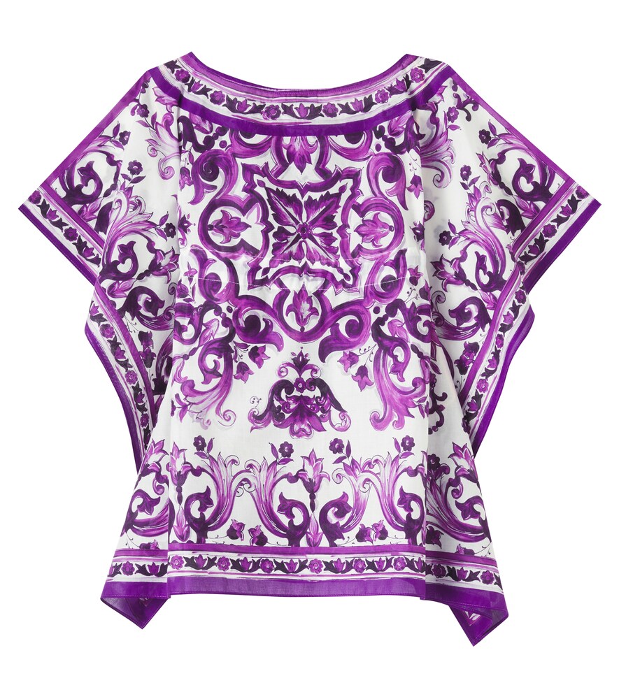  Dolce&gabbana Kids Dolce&gabbana Kids Kleid Majolica Aus Baumwolle 