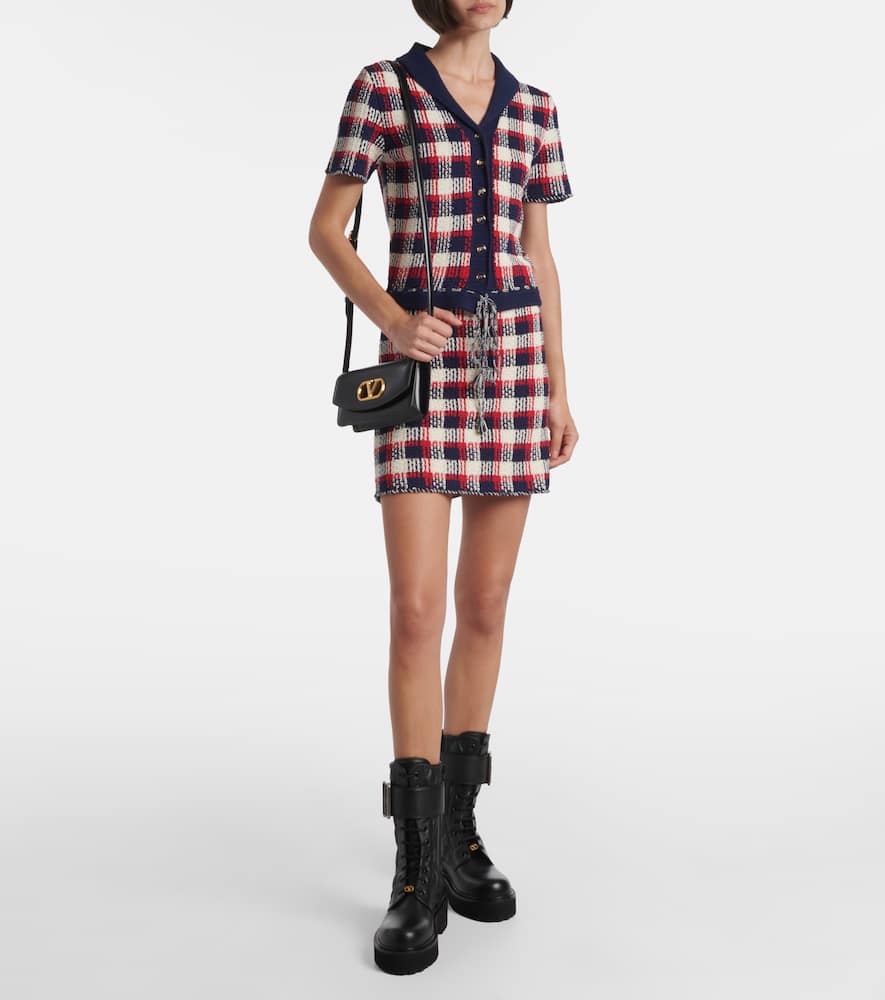 Valentino Quilted Combat Booties Buckle Detail In Black