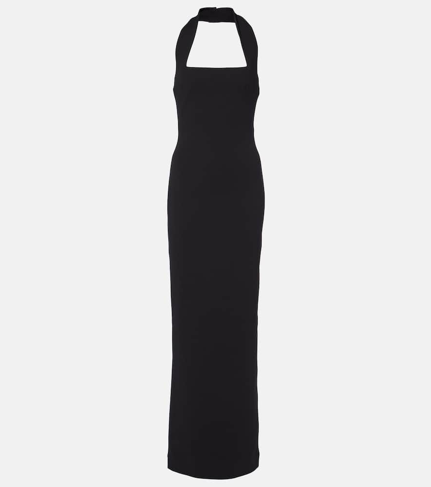 Ilona halterneck crêpe gown