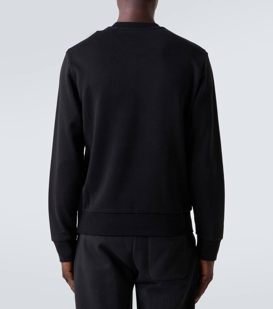 Moncler Crew Neck Cotton Sweatshirt In Black