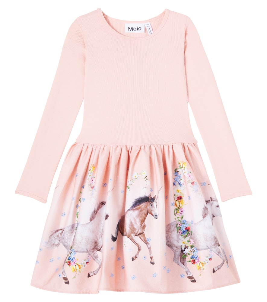 Molo Casie Warm Printed Cotton Blend Dress