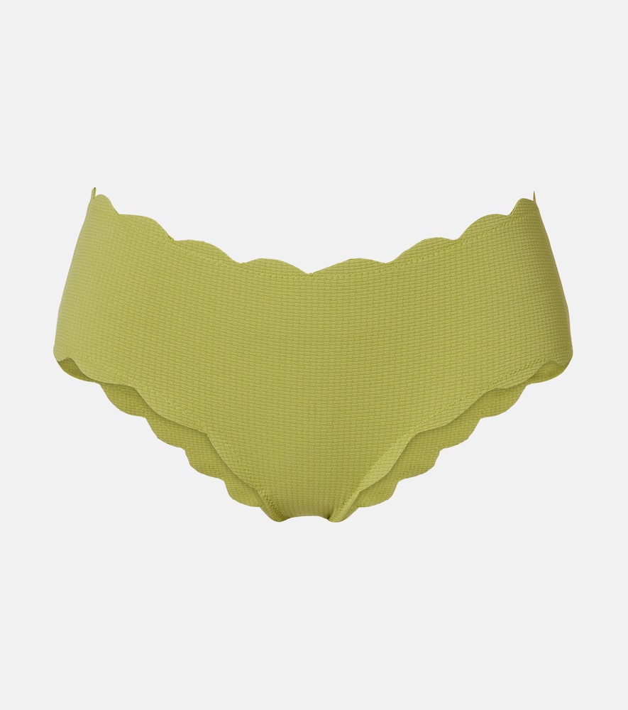 Spring scalloped mid-rise bikini bottoms