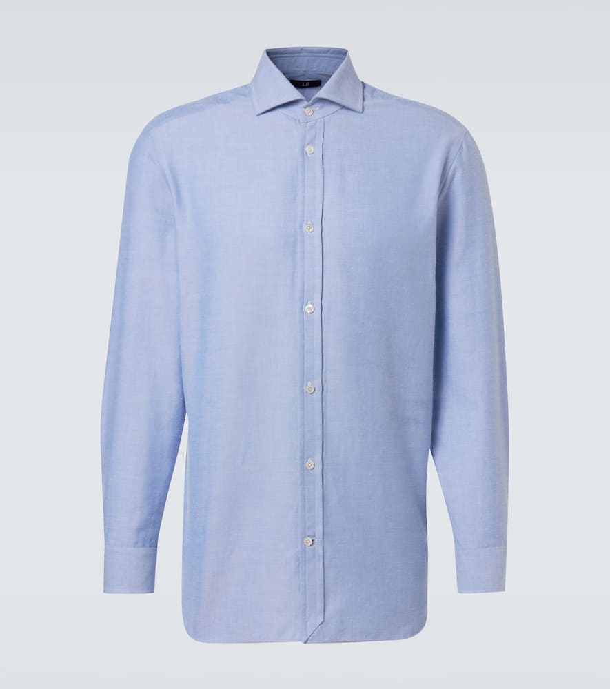 Dunhill Cotton Poplin Shirt In Blue