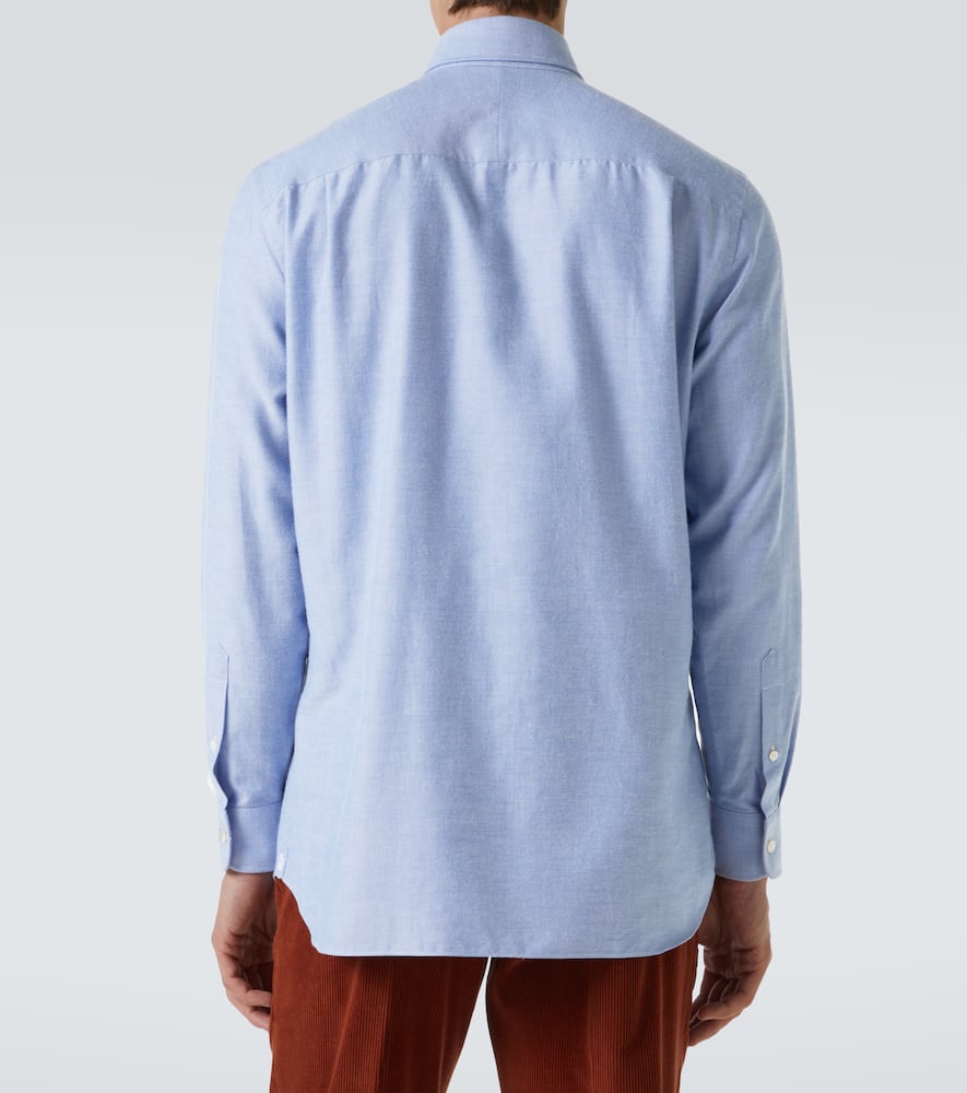 Dunhill Cotton Poplin Shirt In Blue