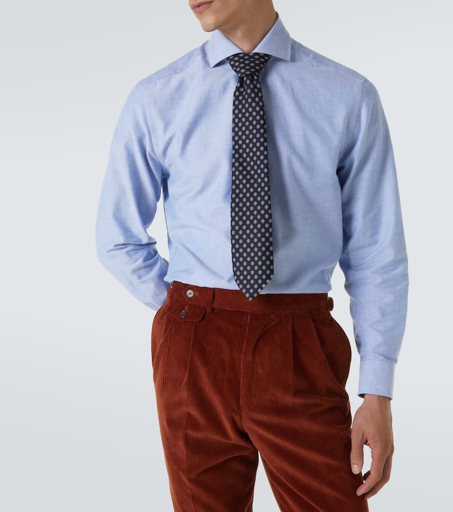 Dunhill Cotton Poplin Shirt In Blue