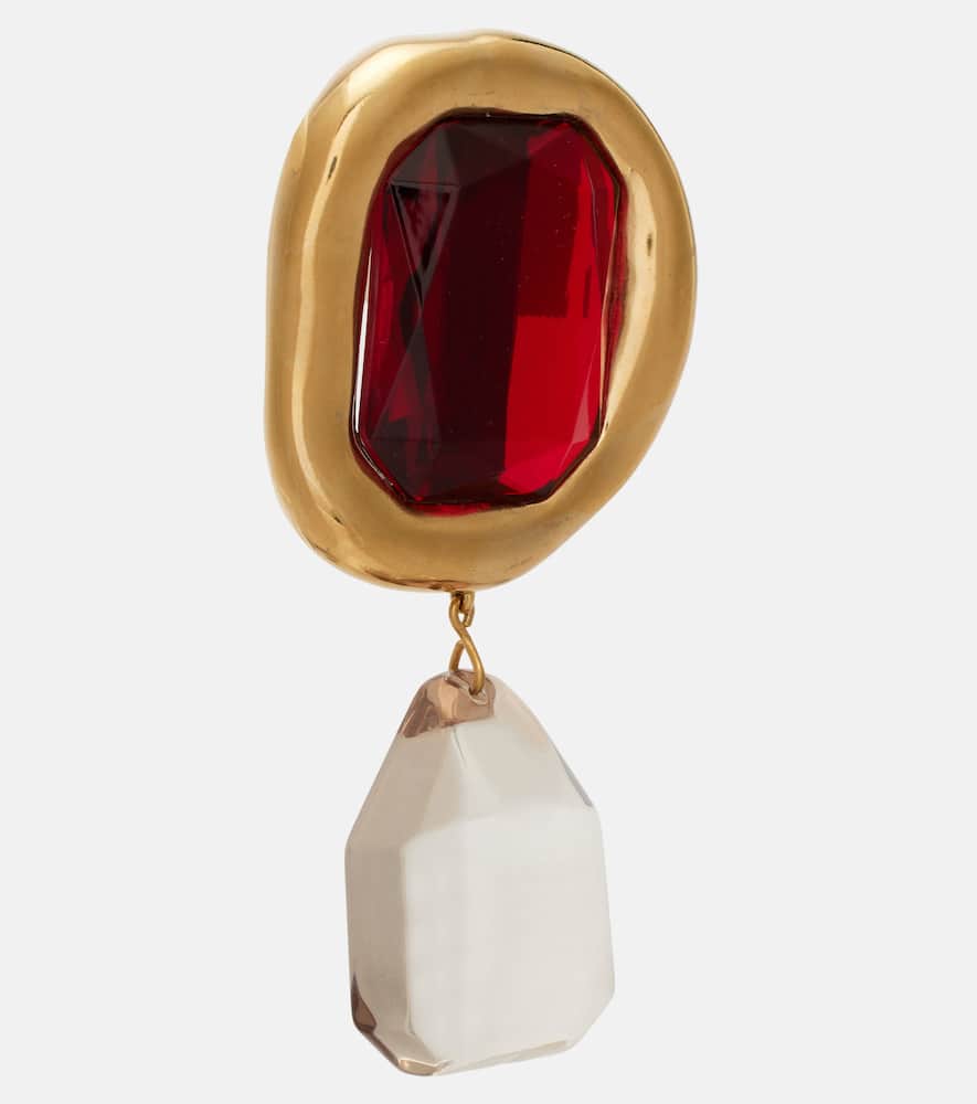 Givenchy Embellished Drop Earrings In Red