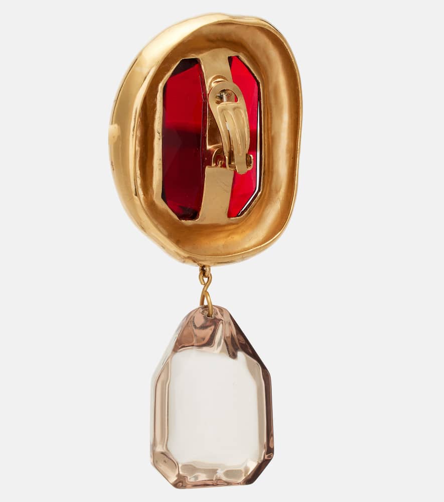 Givenchy Embellished Drop Earrings In Red