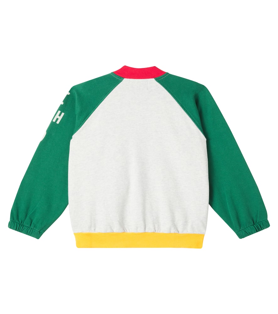 Bobo Choses Colour-block Zip-up Bomber Jacket In Green