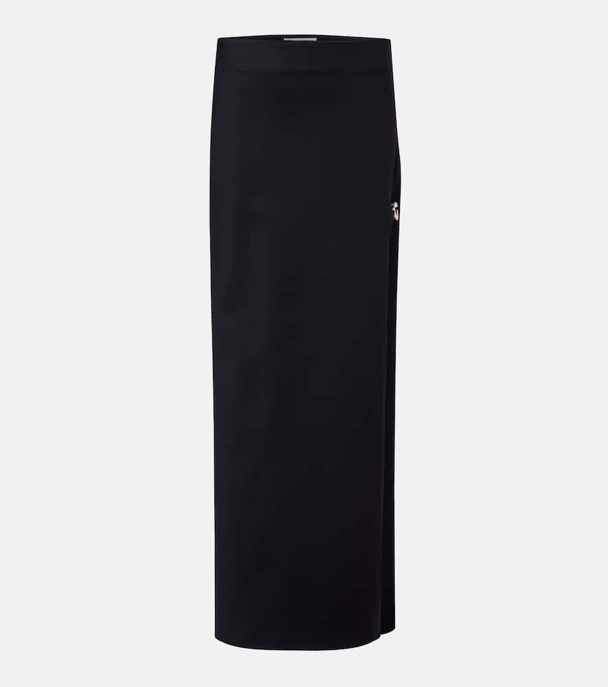 Coperni Garter Cotton-blend Jersey Maxi Skirt In Black