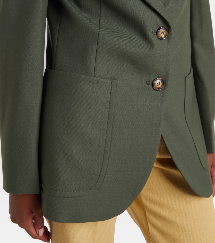 Victoria Beckham Womens Oregano Notch-lapels Slim-fit Stretch-woven Blazer In Multi