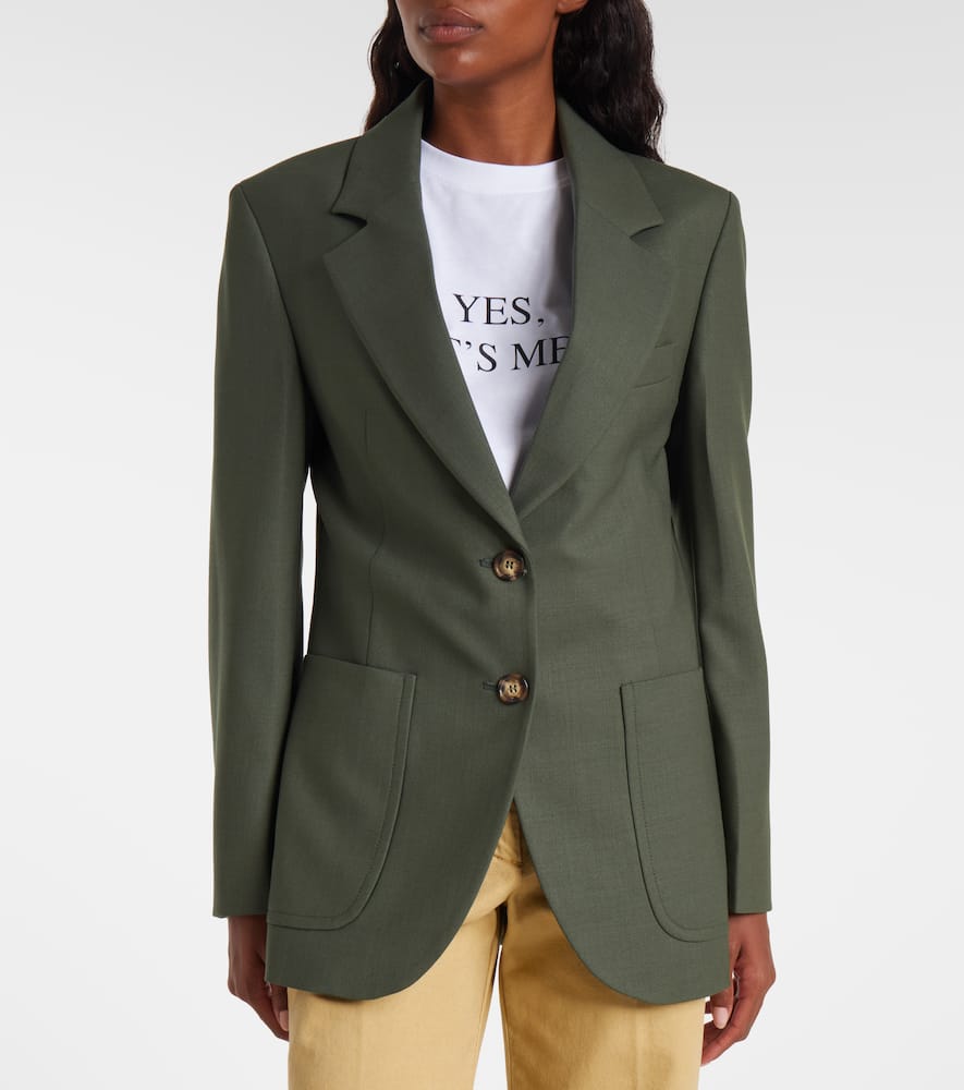 Victoria Beckham Womens Oregano Notch-lapels Slim-fit Stretch-woven Blazer In Multi