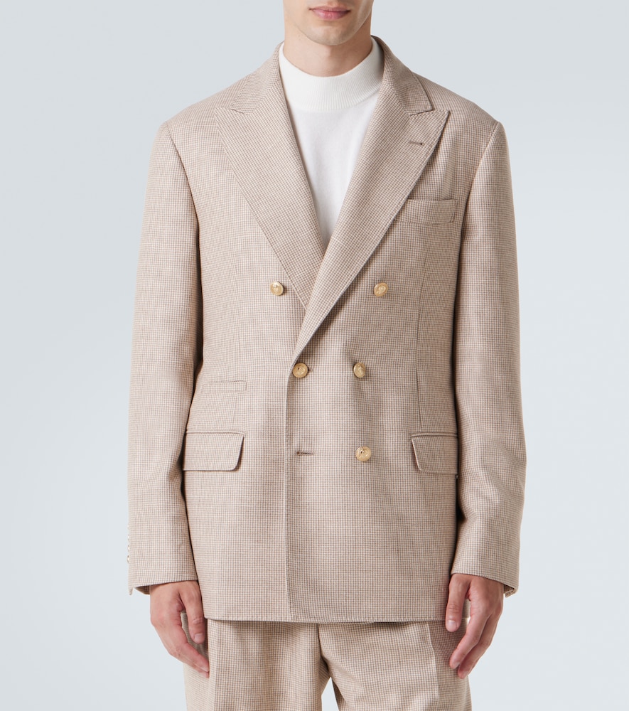  Brunello Cucinelli Brunello Cucinelli Anzugjacke Aus Kaschmir Und Seide 