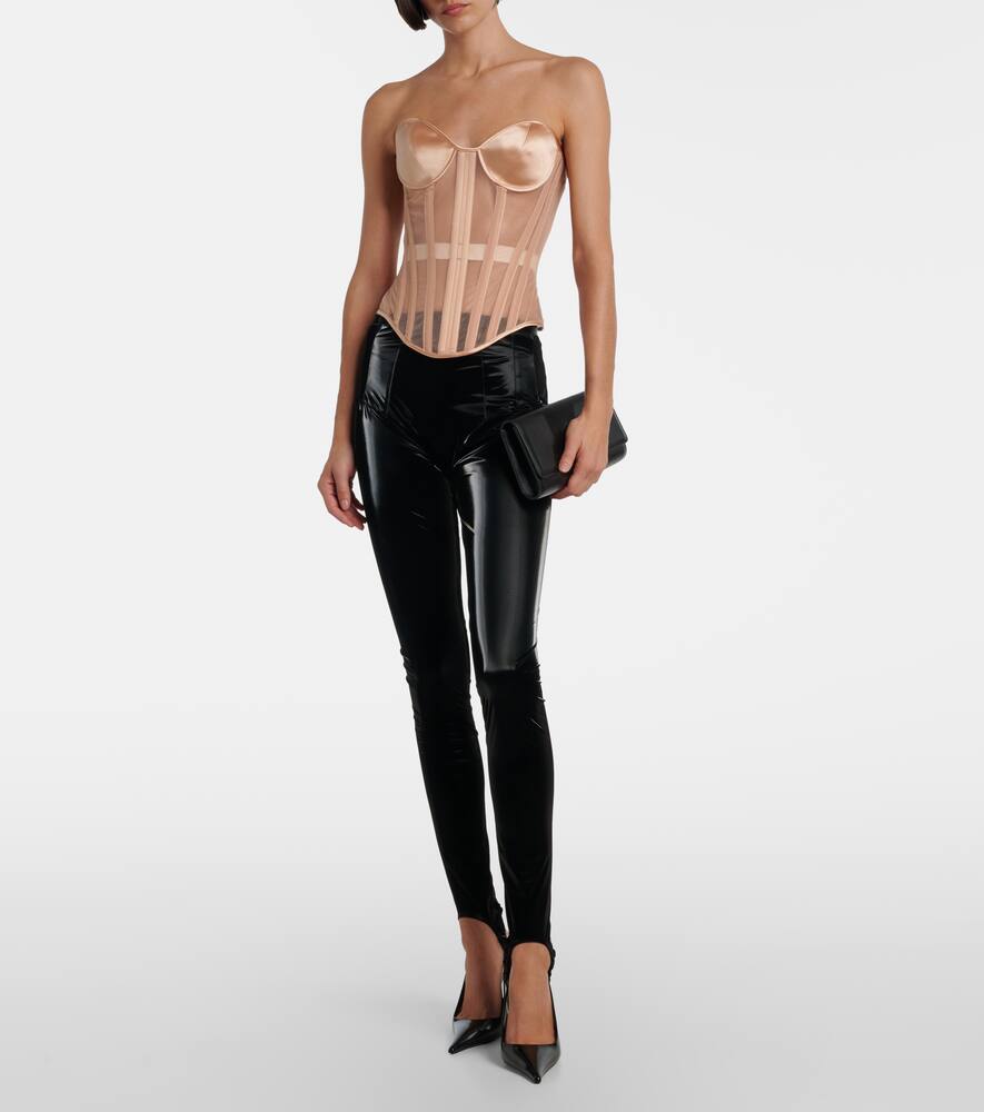 Mugler Vinyl Leggings In Black