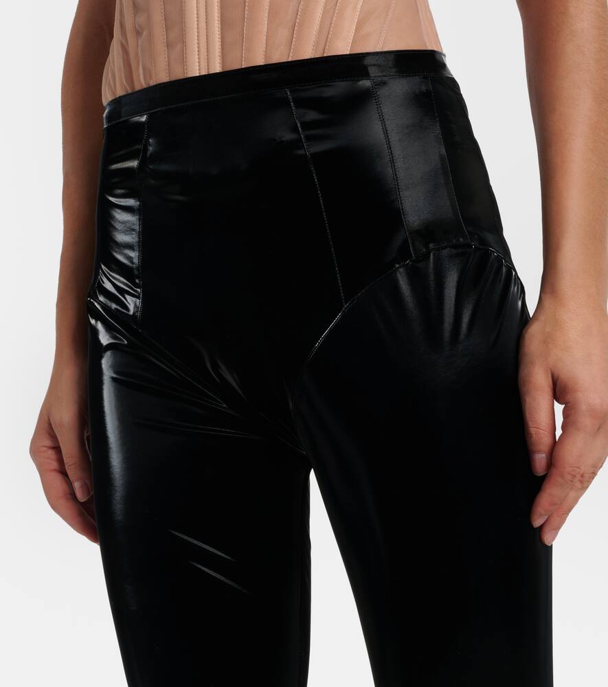 Mugler Vinyl Leggings In Black