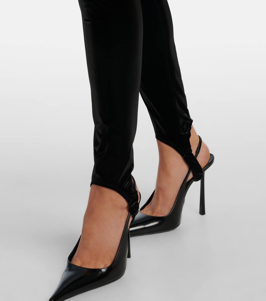 Mugler Vinyl Leggings In Black