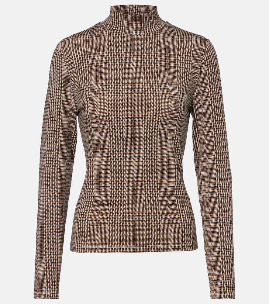 Veronica Beard Women's Beige Nate Houndstooth Jersey Top UK Size 10 - Mytheresa