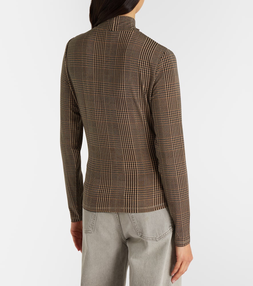  Veronica Beard Veronica Beard Nate Houndstooth Jersey Top 