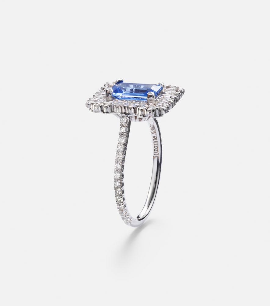  Suzanne Kalan Suzanne Kalan Ring Aus 18kt Weißgold Mit Diamanten Und Saphir 